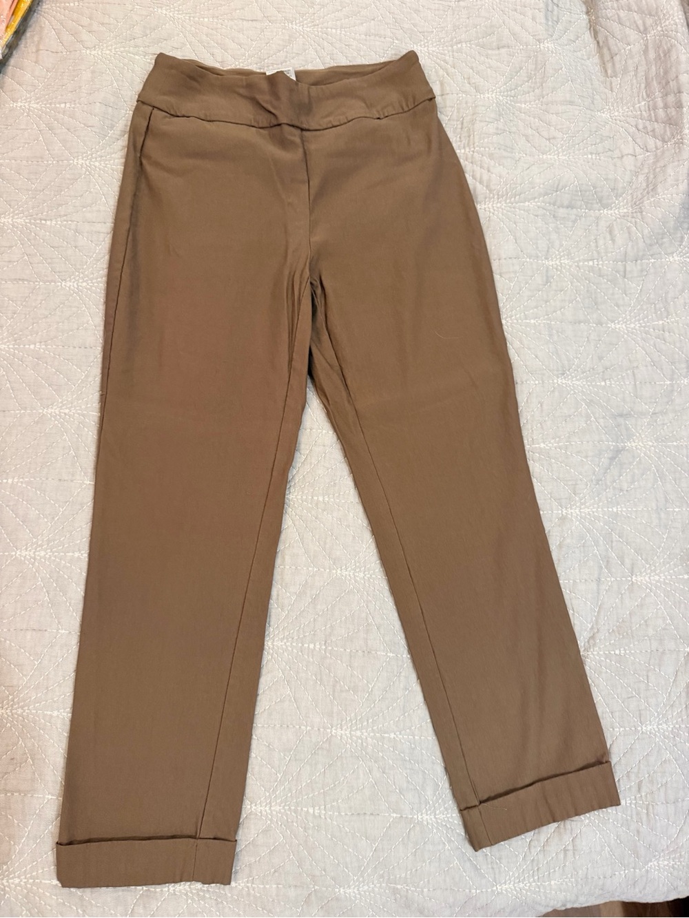 Tribal Tan Cropped Ankle Pants